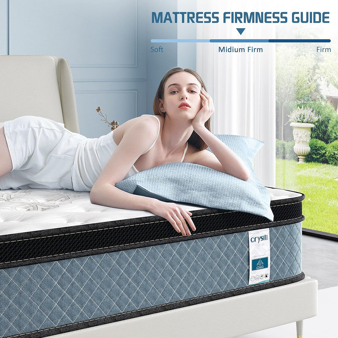 Crystli Twilight Collection 10 Inch Memory Foam Innerspring Mattress (US)