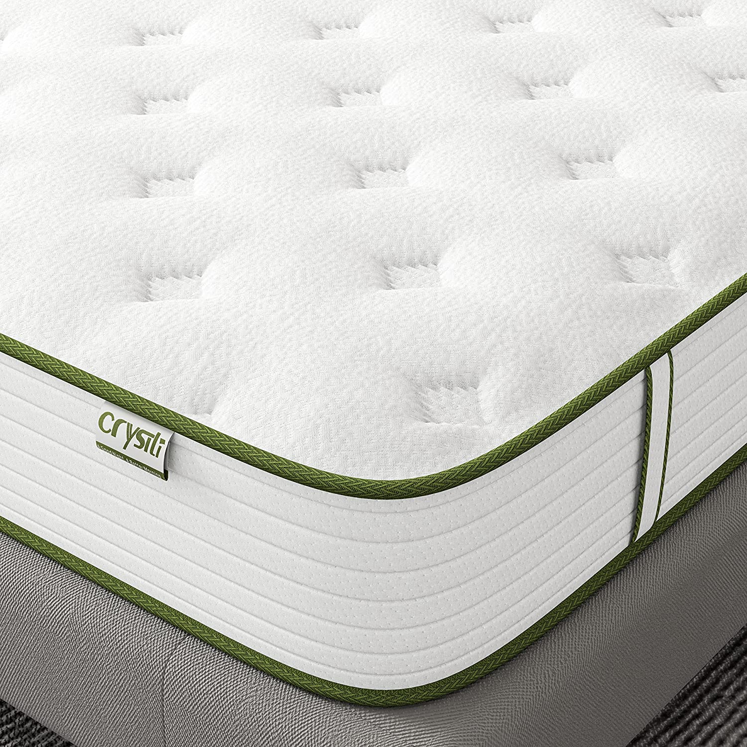 WM Crystli Green Avocado Collection 12 Inch Hybrid Mattress (CA)