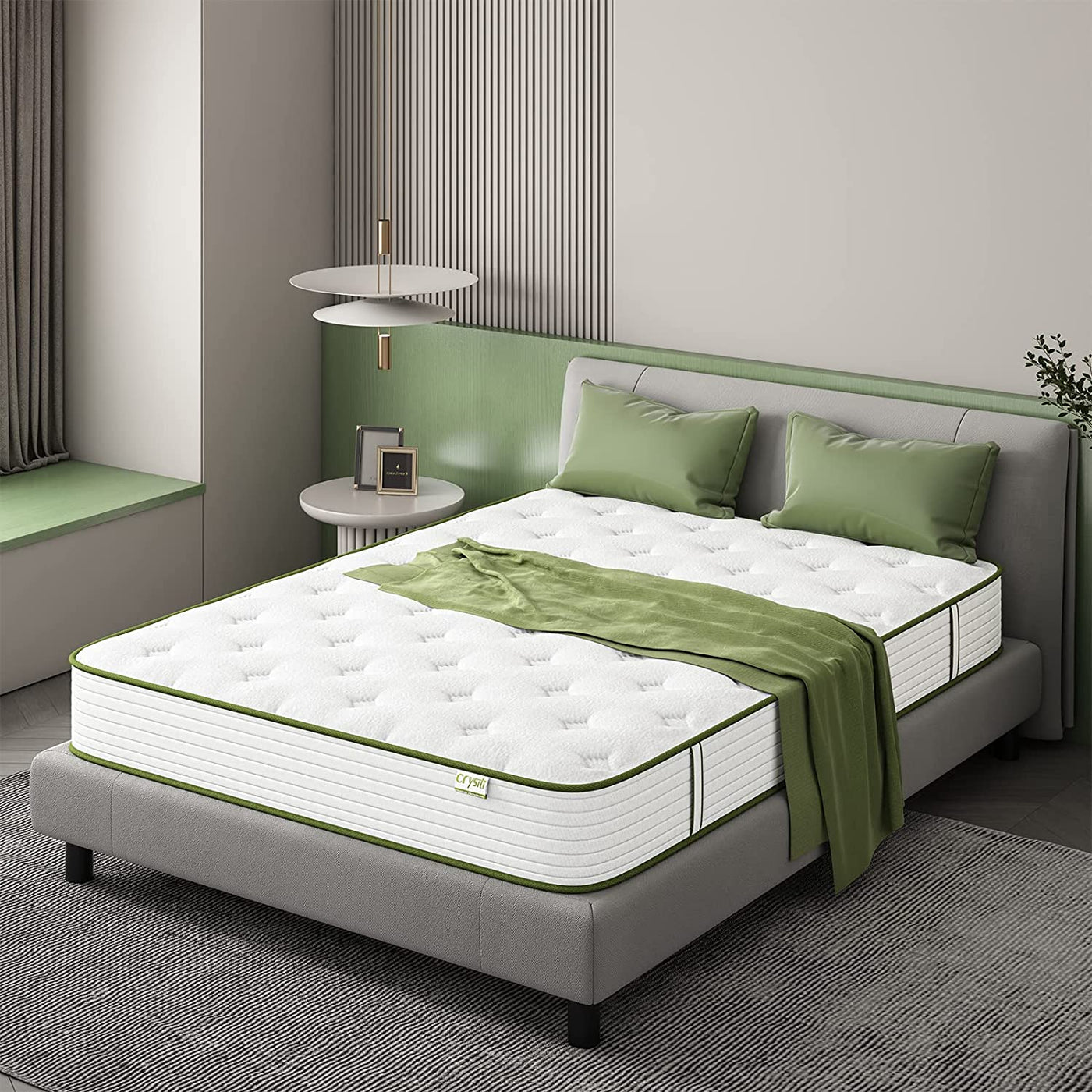 Everyday Crystli Green Avocado Collection 12" Hybrid Mattress (CA)