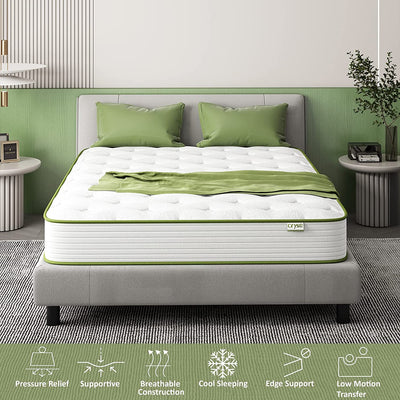 Everyday Crystli Green Avocado Collection 12" Hybrid Mattress (CA)