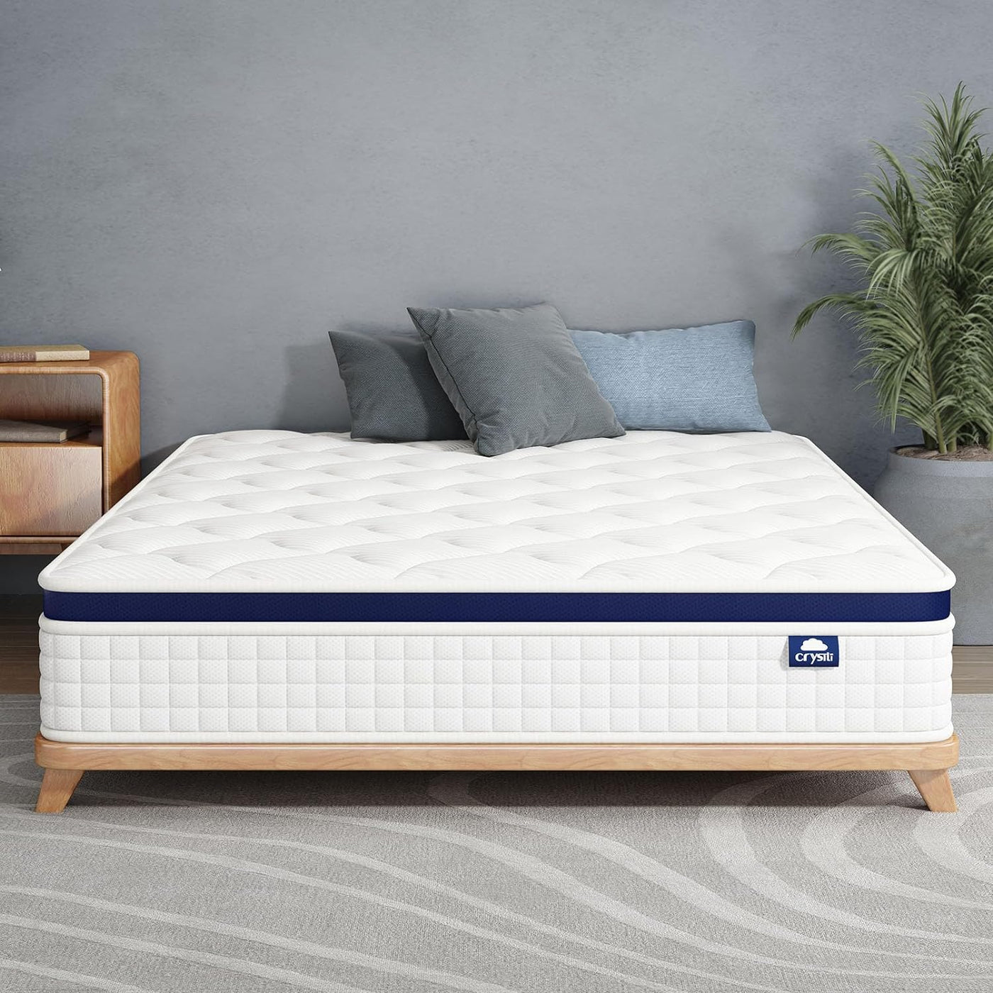 WM Crystli Midnight Collection 12 Inch Hybrid Innerspring Mattress with Zero Gravity(US)