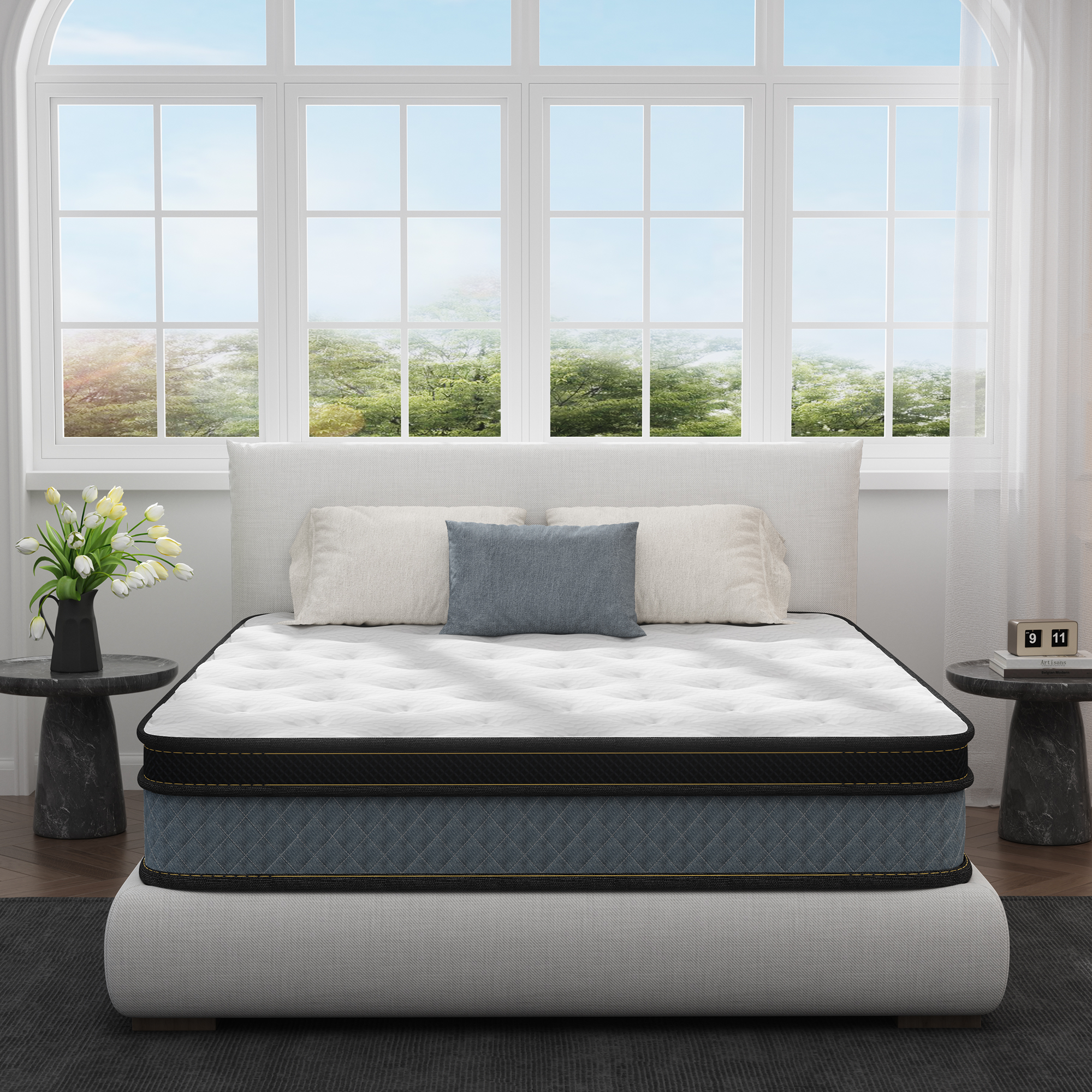 WM-10 Inch Crystli Twilight Collection Hybrid Mattress with CertiPUR-US Certified