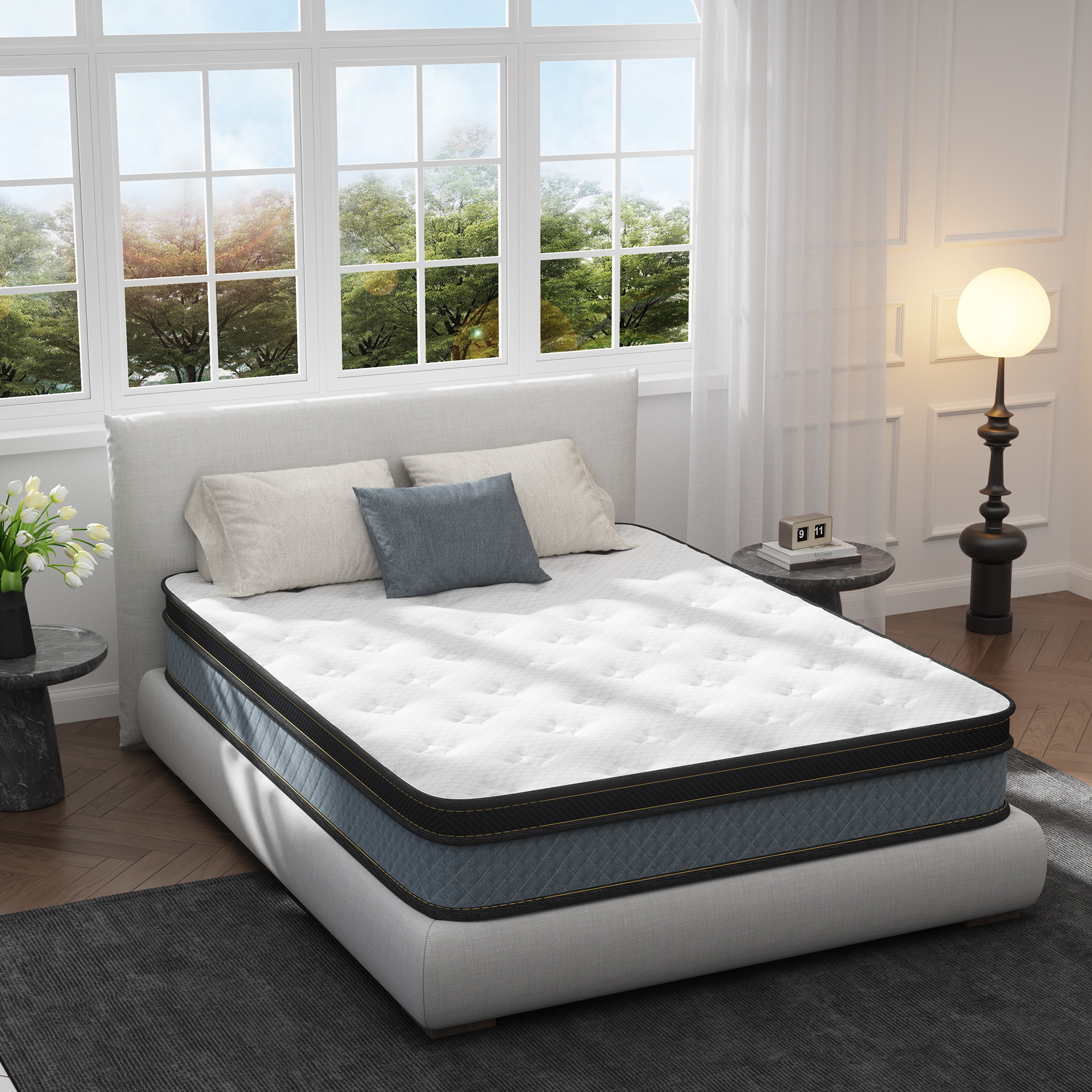 Big Promotion Crystli Twilight Collection 10 Inch Memory Foam Innerspring Mattress