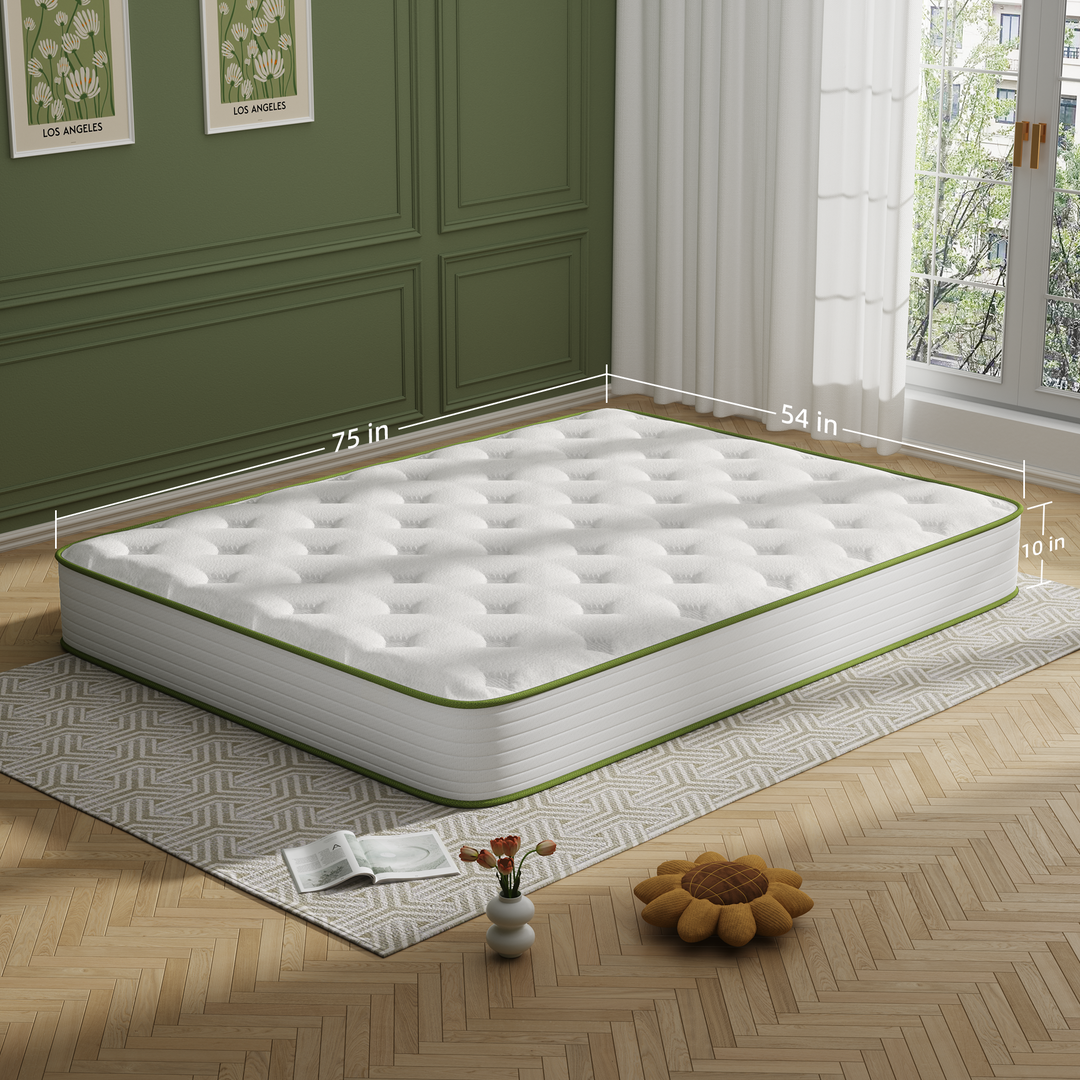 Big Promotion Crystli Green Avocado Collection 10 Inch Responsive  Memory Foam Innerspring Mattress(US)