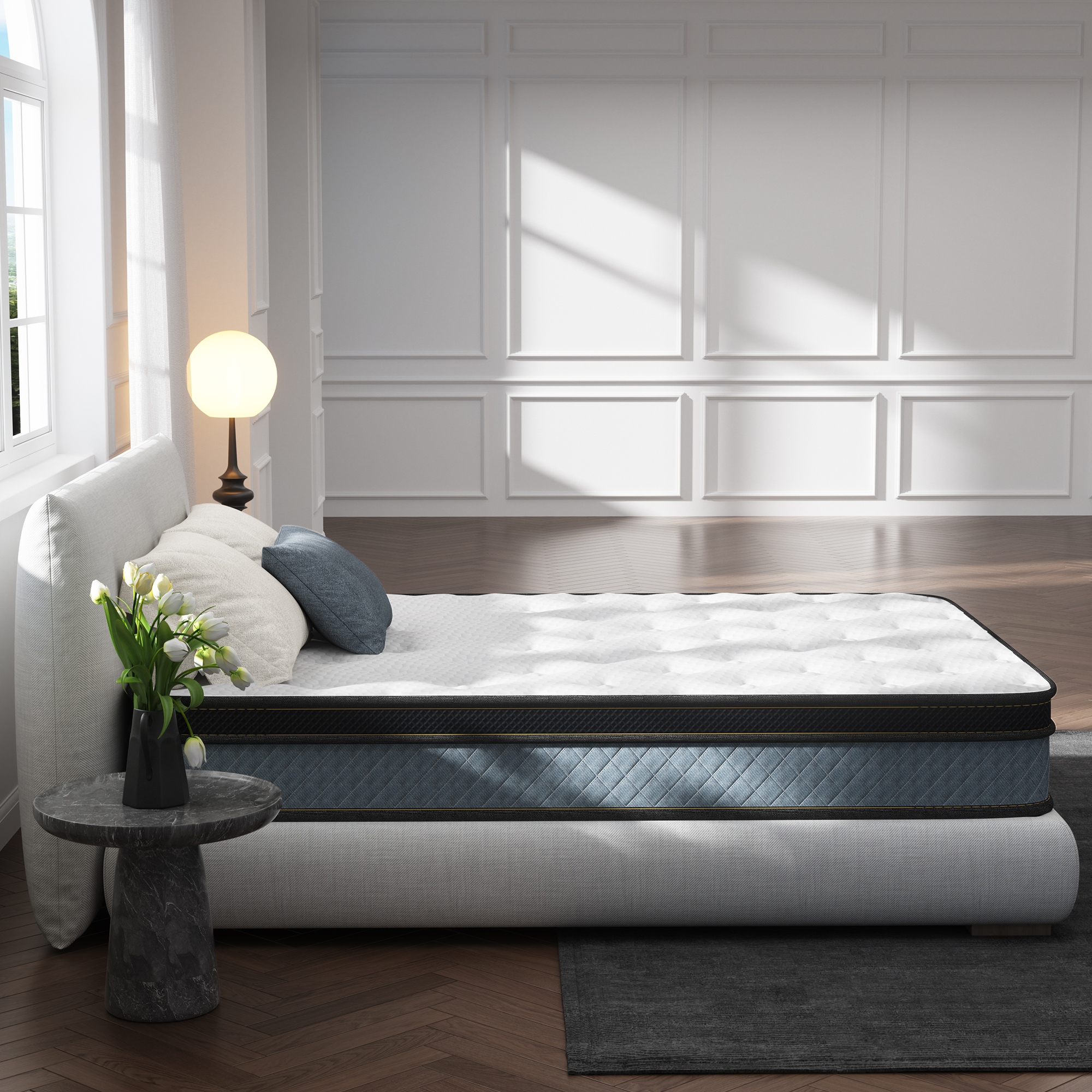 WM-10 Inch Crystli Twilight Collection Hybrid Mattress with CertiPUR-US Certified