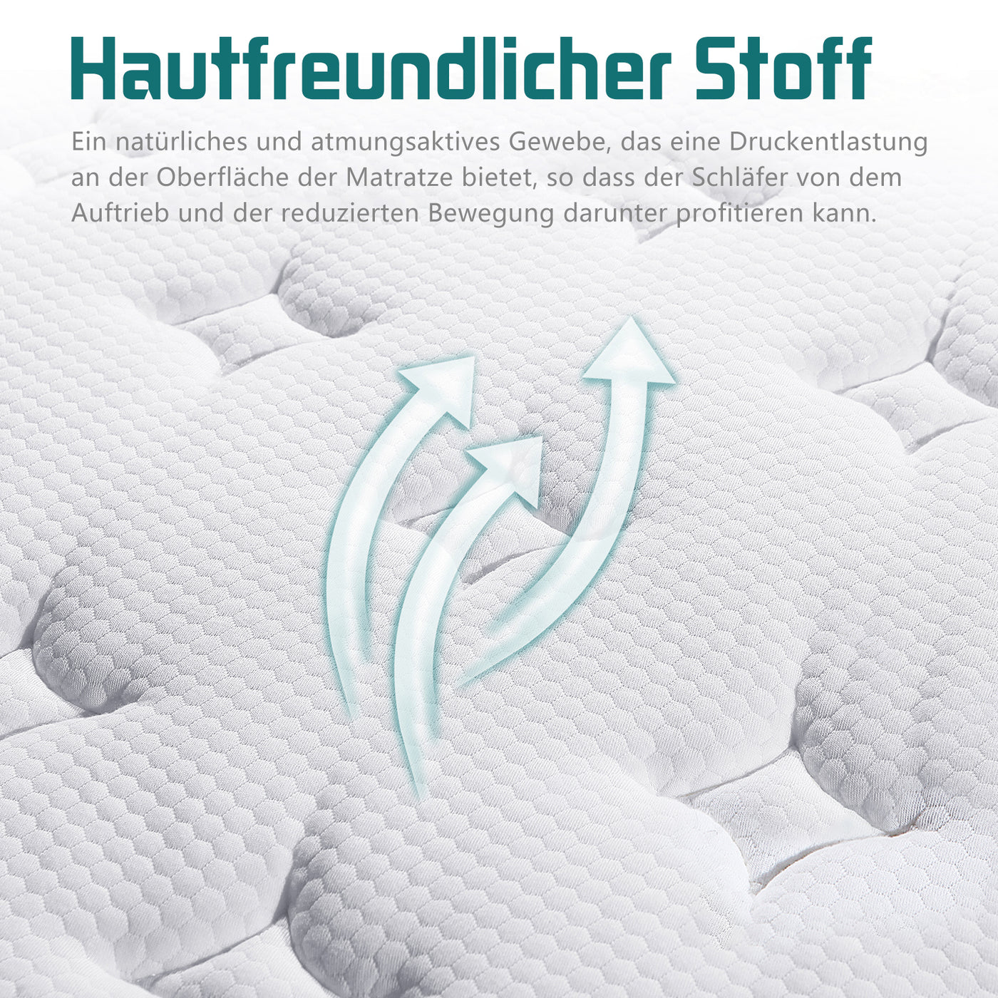 Crystli Matratze 90x200 7-Zonen Hybridmatratze für Druckentlastung und kühleren Schlaf Federkernmatratze, Härtegrad H3 mit exzellenter Punktelastizität, Matratzen Höhe 21 cm
