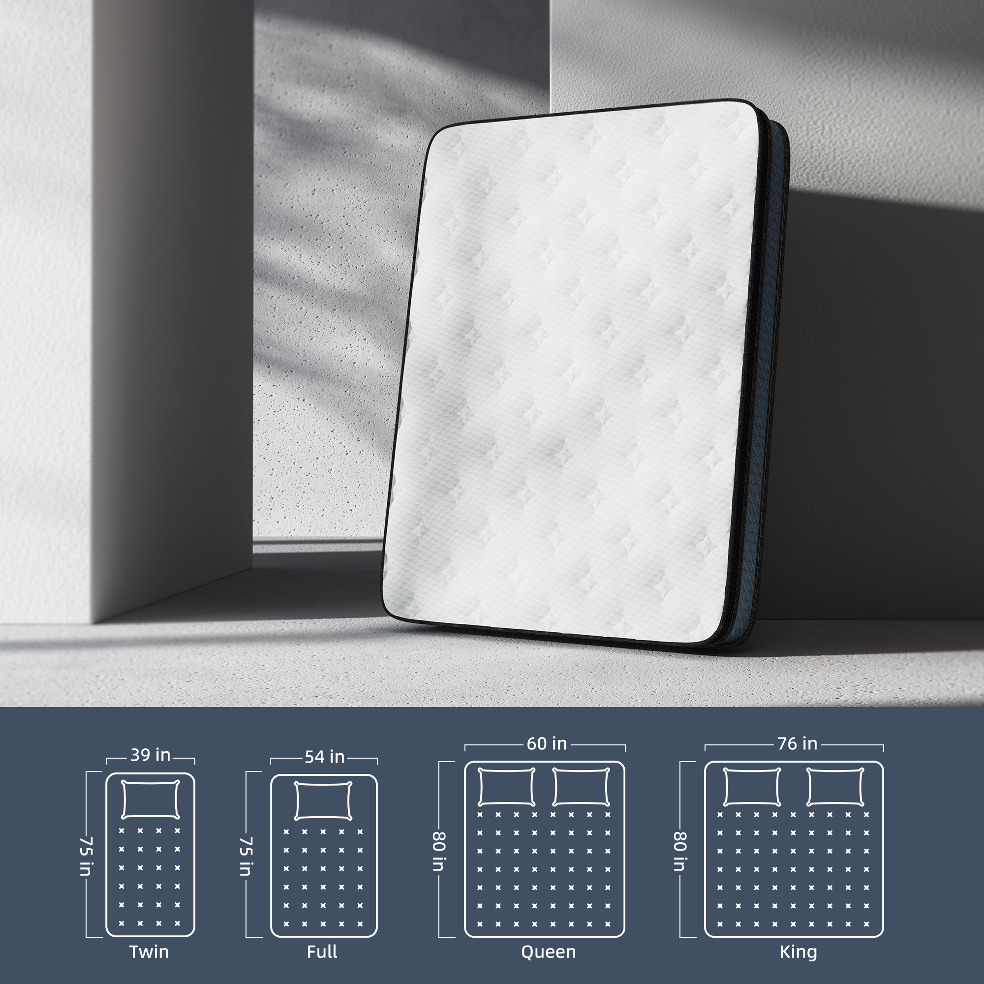 Big Promotion Crystli Twilight Collection|10 inch Memory Foam Mattress with CertiPUR-US Certified(US)