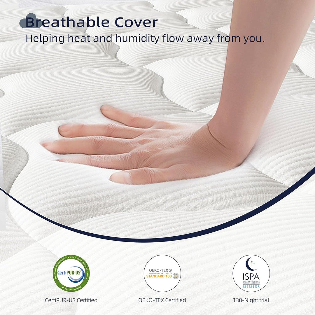 Big Promotion Crystli Midnight Collection 14 Inch Hybrid Innerspring Mattress with Zero Gravity(US)