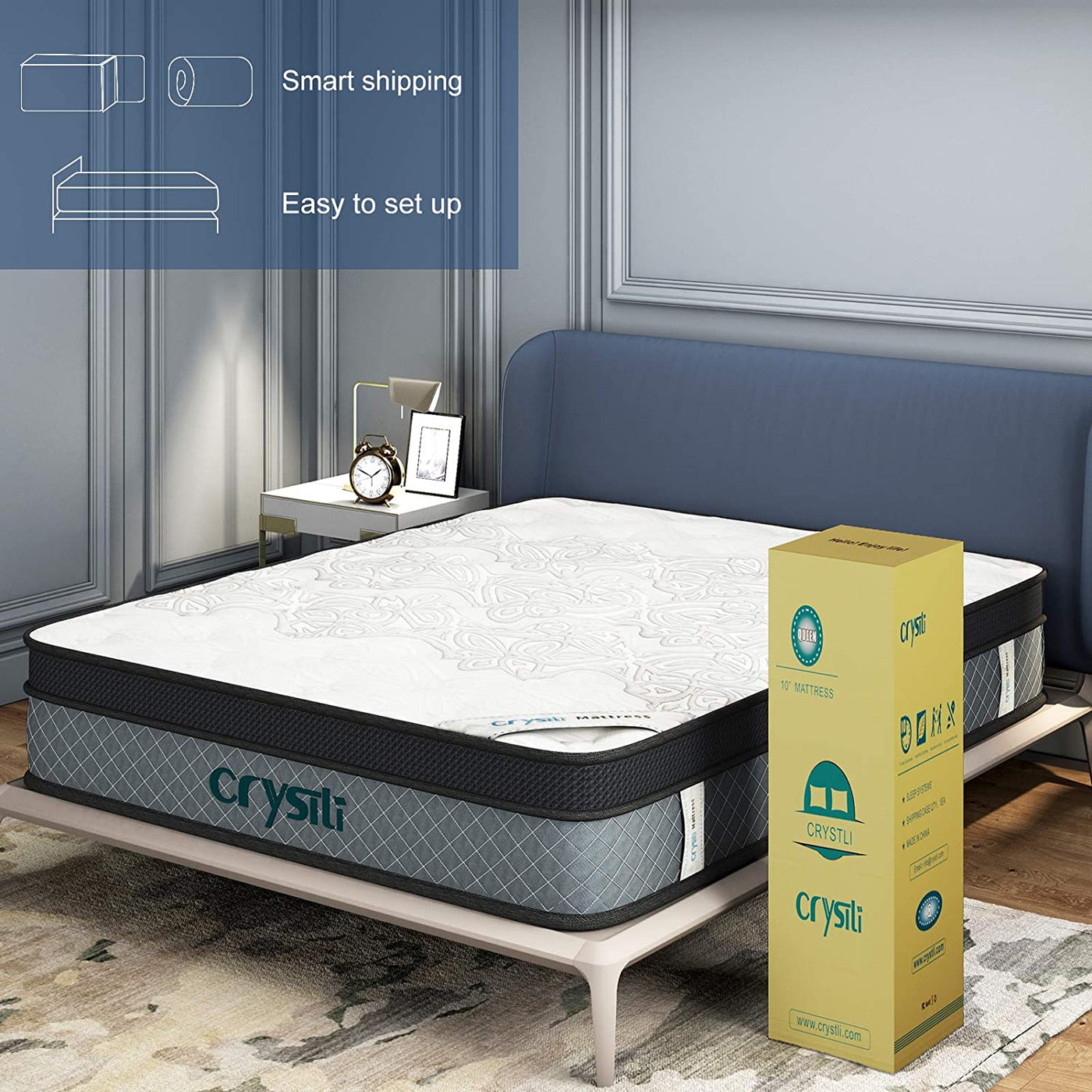 Crystli |12-inch Hybrid Mattress