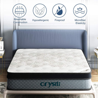 Crystli |12-inch Hybrid Mattress