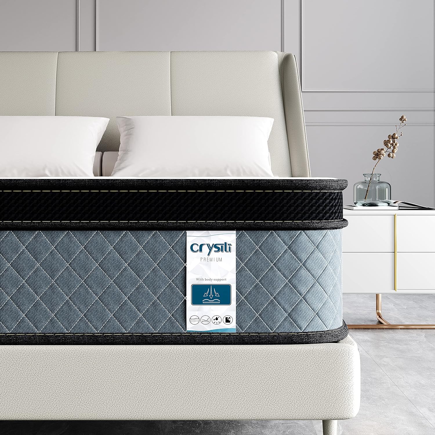 Big Promotion Crystli Twilight Collection|12 inch Memory Foam Mattress with CertiPUR-US Certified(US)