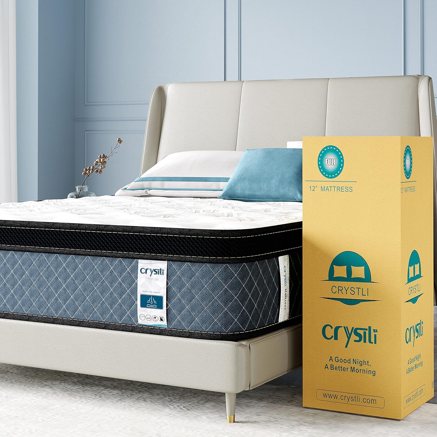 Big Promotion Crystli Twilight Collection|12 inch Memory Foam Mattress with CertiPUR-US Certified(US)