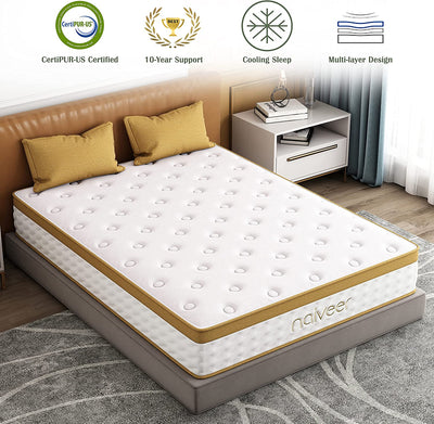 10 Inch Mattress Medium Firm Memory Foam Mattresses in a Box (UK)