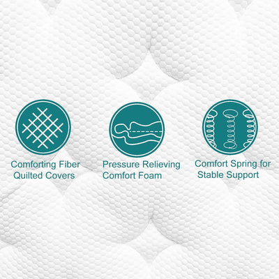 Crystli |10 Inch Comfort Hybrid Memory Foam Innerspring Mattress