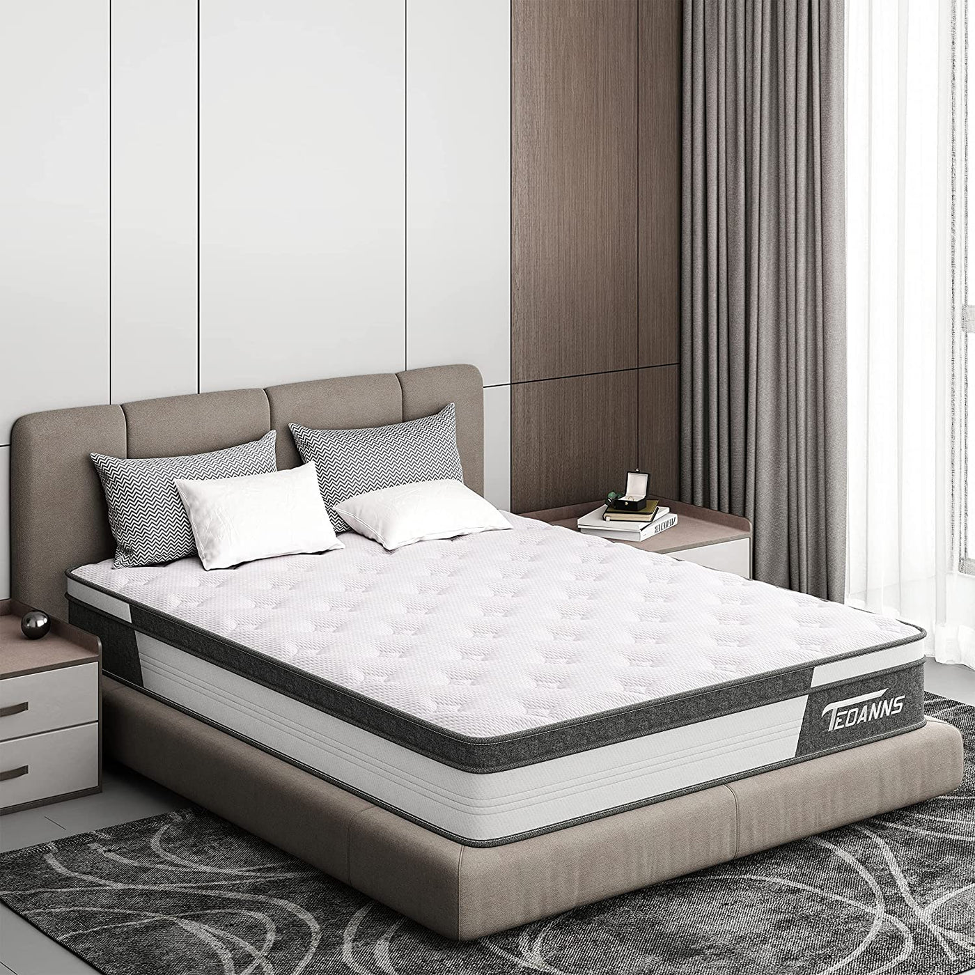 10 Inch Hybrid Mattress with Pressure Relief & Cooler Sleeping (UK)