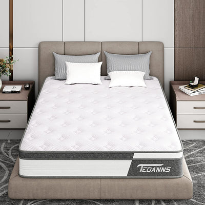 10 Inch Hybrid Mattress with Pressure Relief & Cooler Sleeping (UK)