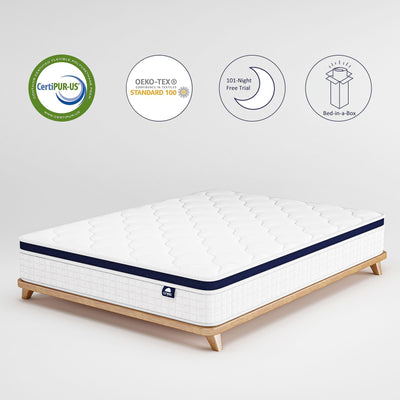 Everysday Crystli Midnight Collection 10 inch  Innerspring Mattress with Zero Pressure Foam(CA)