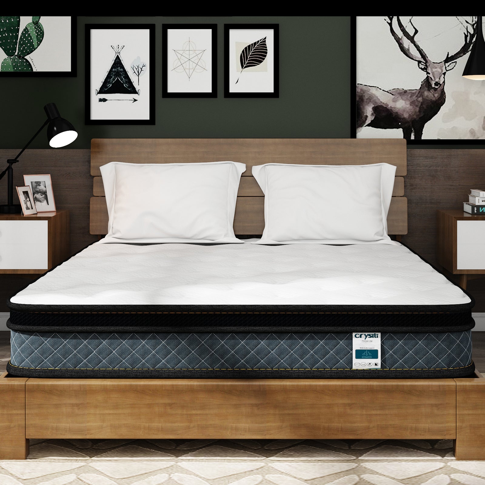 Big Promotion Crystli Twilight Collection 8 Inch Memory Foam Innerspring Mattress