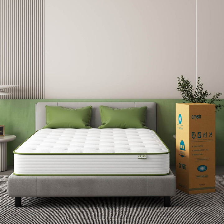 WM Crystli Green Avocado Collection 10 Inch Responsive  Memory Foam Innerspring Mattress(US)
